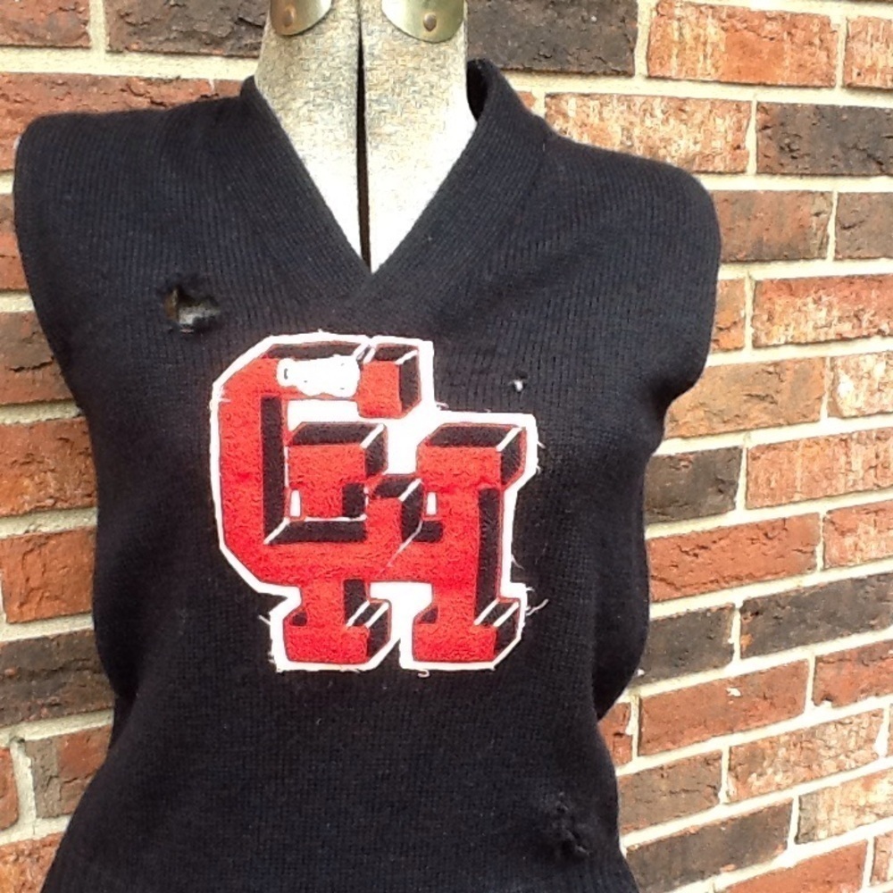 Vintage Imperial Letterman Sweater Vest High School College 50s 60s Imperial USA